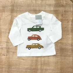 Enguatada con carritos color blanco 