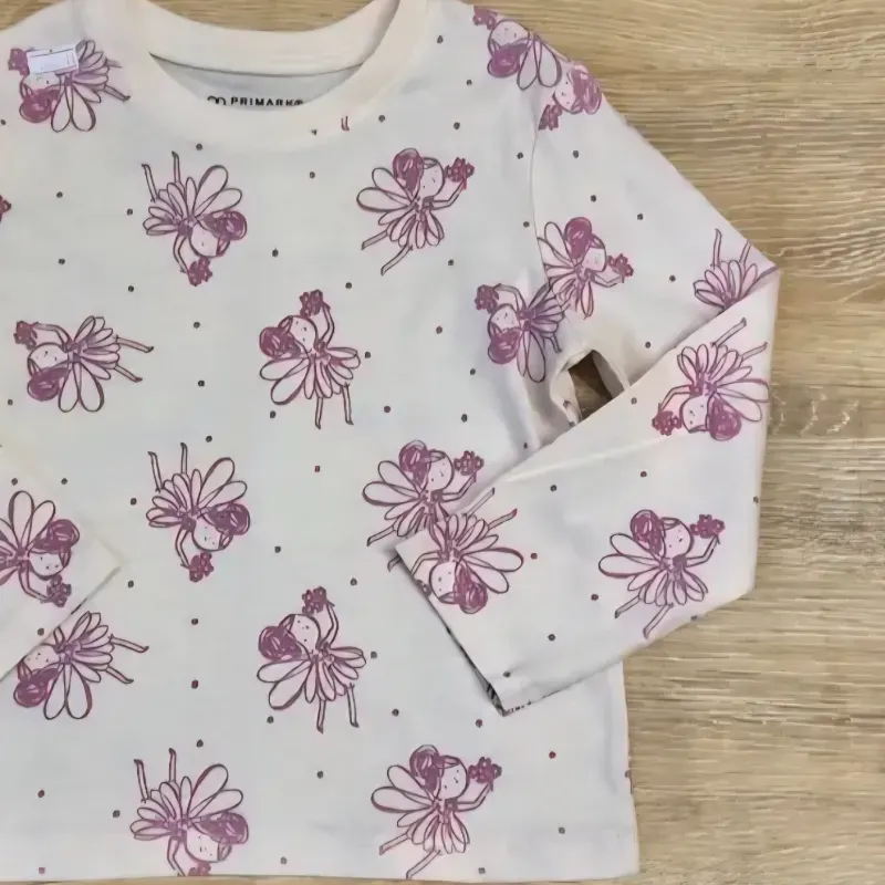 Enguatada con hadas color rosado 