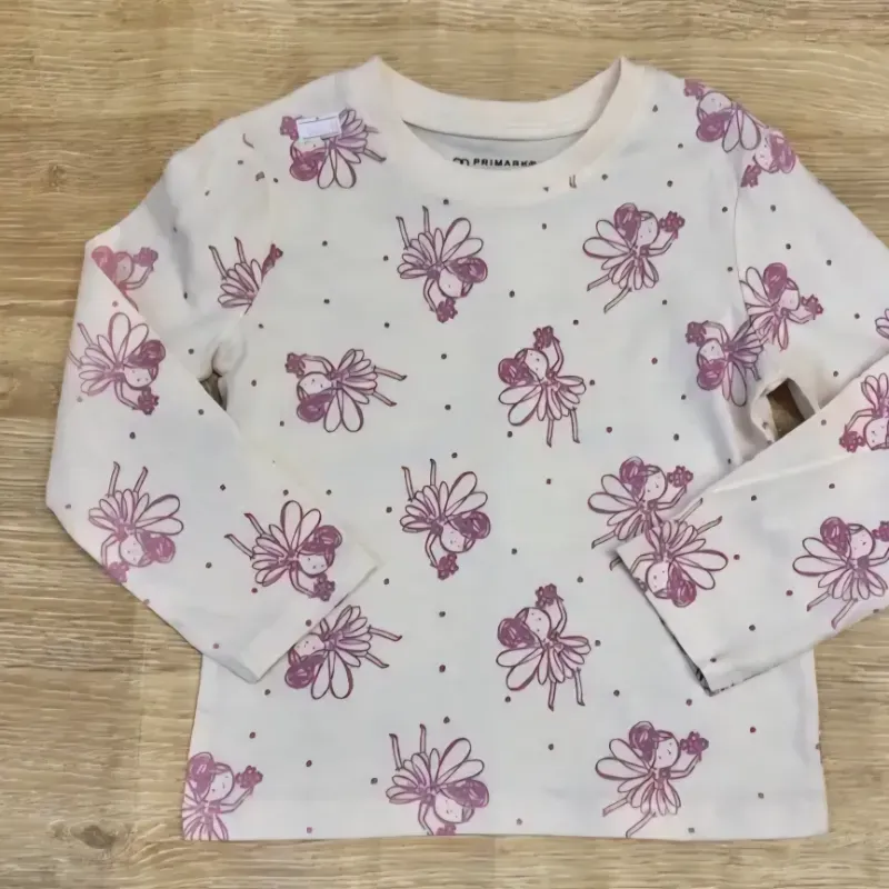 Enguatada con hadas color rosado 