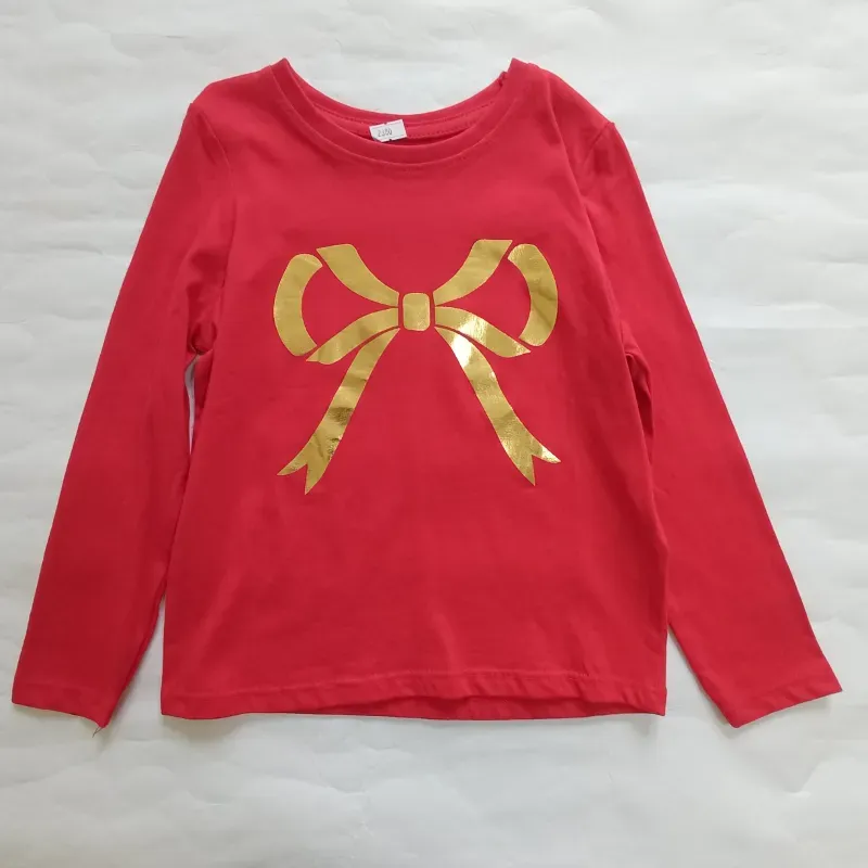 Enguatada roja con lazo dorado 