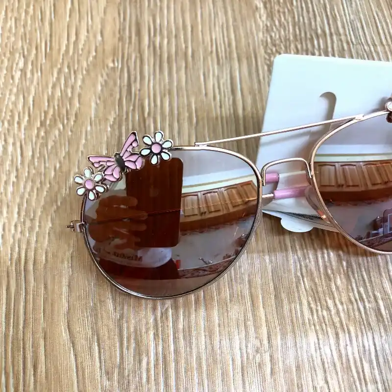 Gafas de armadura fina con flores