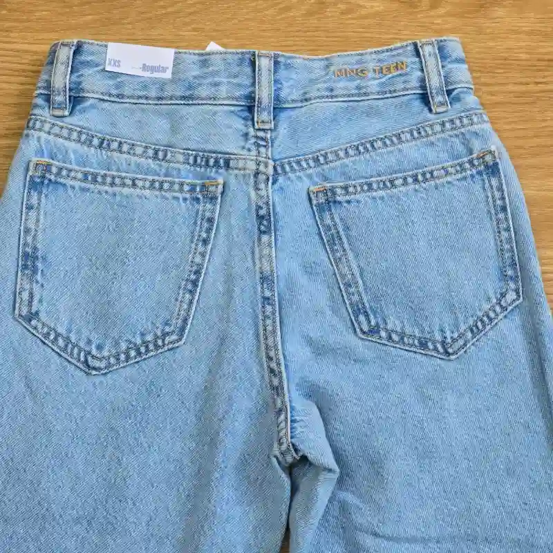 Jeans Wide Leg Azul Estrellas