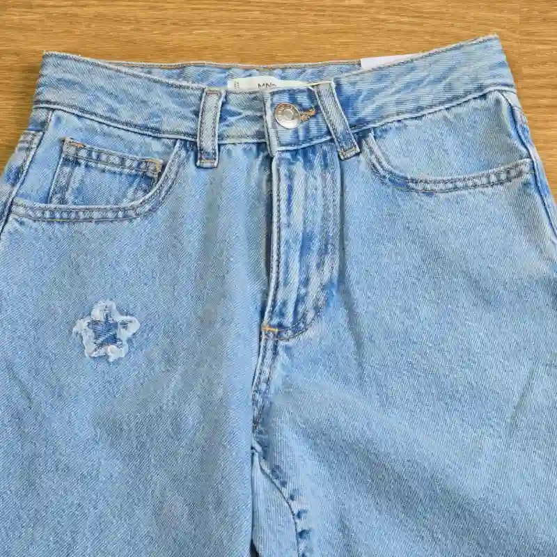 Jeans Wide Leg Azul Estrellas