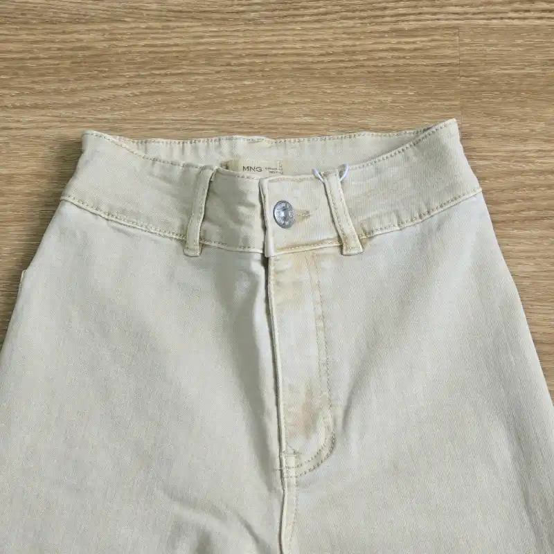 Jeans Wide Leg Beige