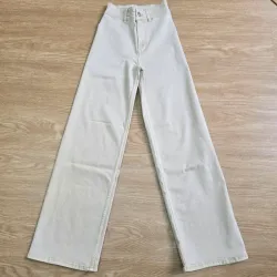 Jeans Wide Leg Beige
