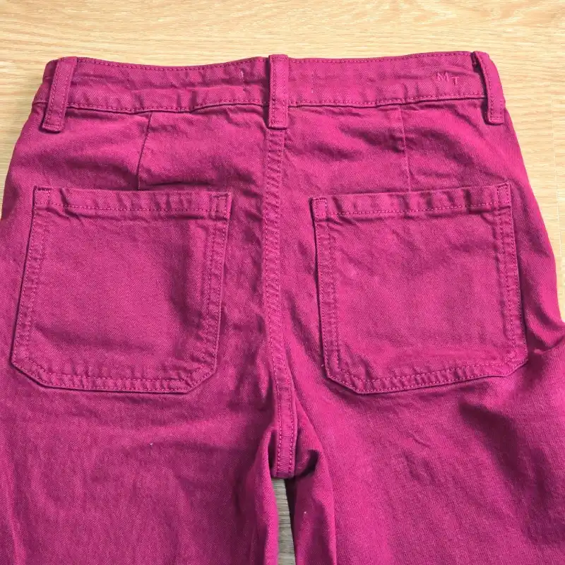 Jeans Wide Leg Rojo Vino