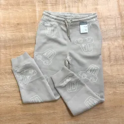 Jogger color beige con carritos