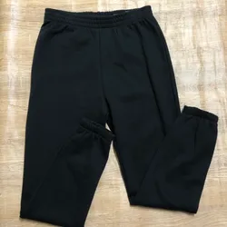 Jogger negro de felpa sin cordón 