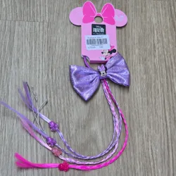 Lazo de Minnie con Trenzas de Colores y Brillos