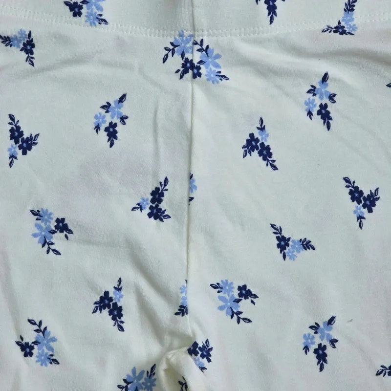 Leggin blanco con flores azules
