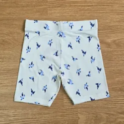 Leggin blanco con flores azules
