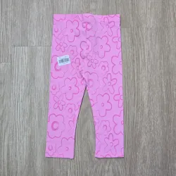 Leggin color rosa con flores