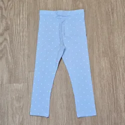 Leggins azul con bolas pequeñas blancas