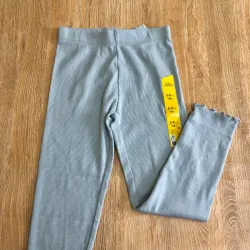 Leggins de canalé color azul 