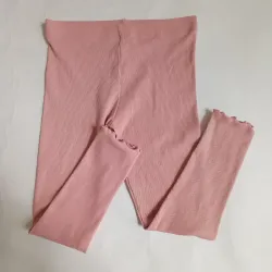 Leggins de canalé color rosado 