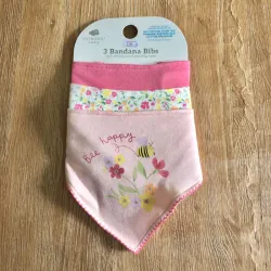 Pack de 3 baberos color rosa