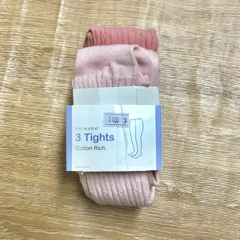 Medias pantys se canalé color rosado 