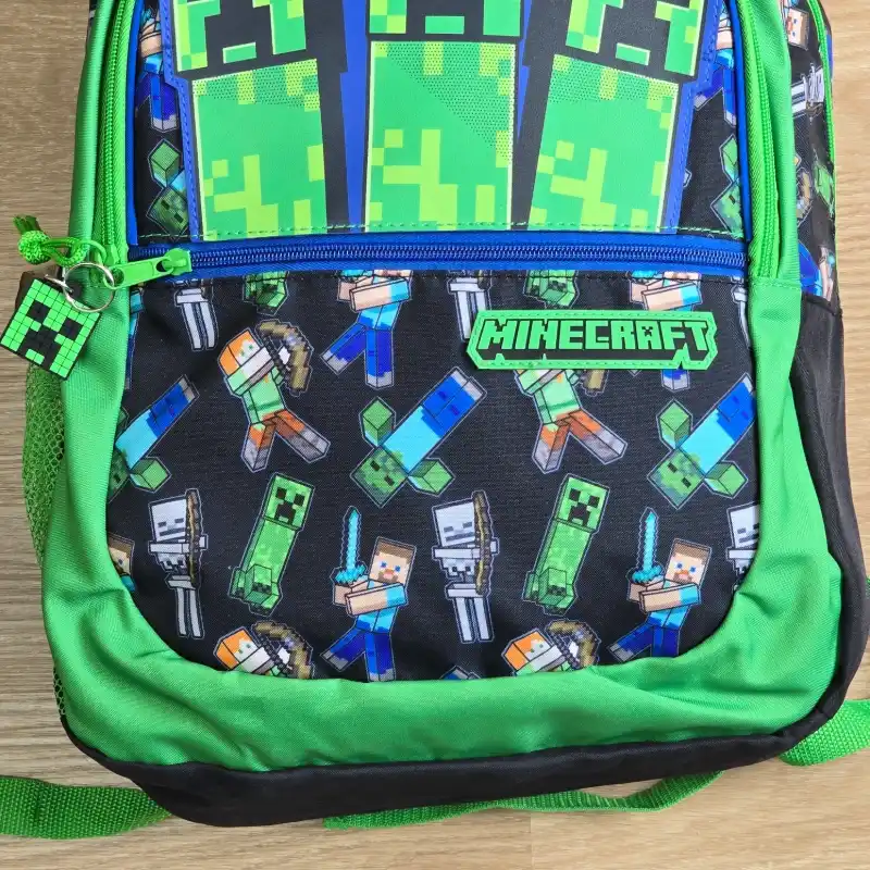 Mochila color verde de Minecraft