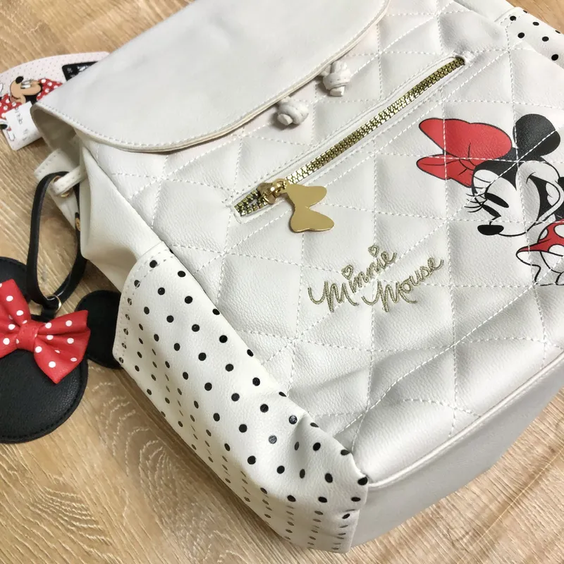 Mochila de Minnie Mouse color blanco 