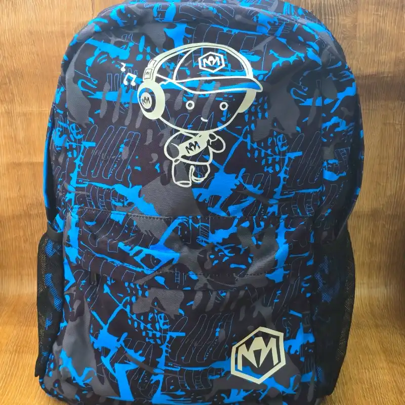 Set 2 Mochila Negra y Azul