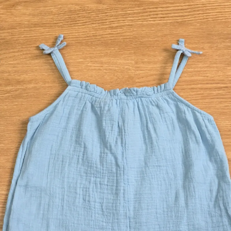 Mono short azul de bambula