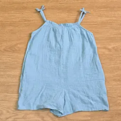 Mono short azul de bambula