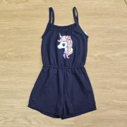 Mono short color azul con Unicornio