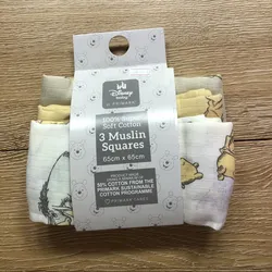 Pack de 3 paños de muselina con Winnie Pooh