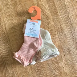 Pack de 4 pares de medias con encaje 