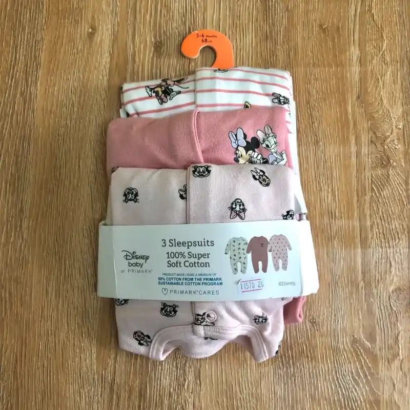 Pack de 3 bodys para dormir de Minnie y Daysi 