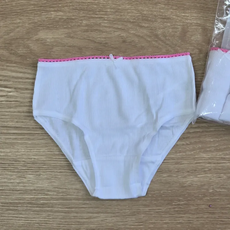 Pack 10 blumer color blanco con encajes de colores