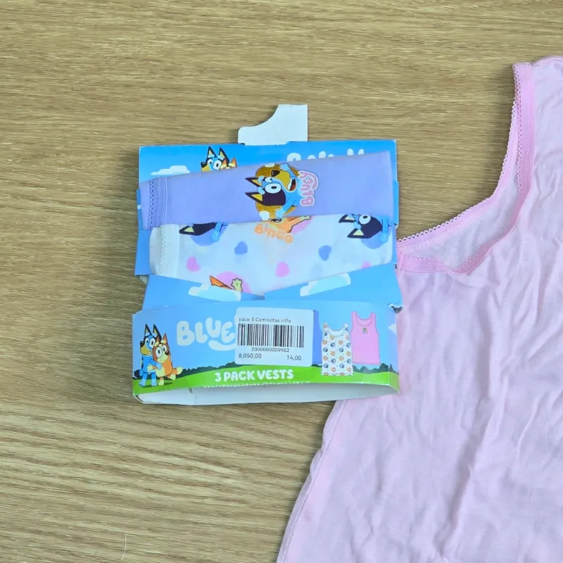 Pack 3 Camisetas de Bluey