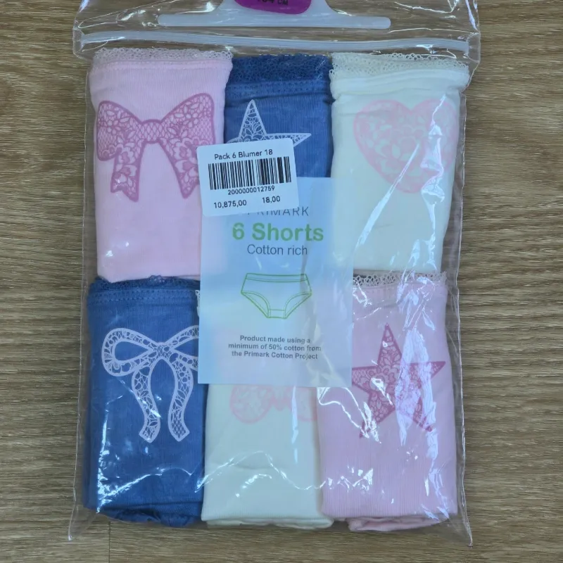 Pack 6 Blumer Colores