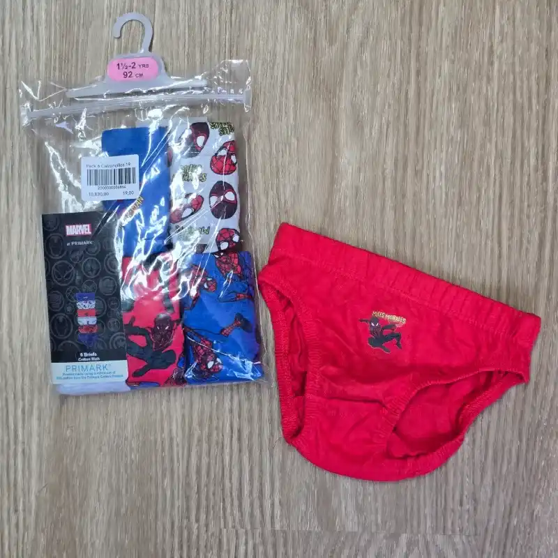 Pack 6 Calzoncillos de Spiderman