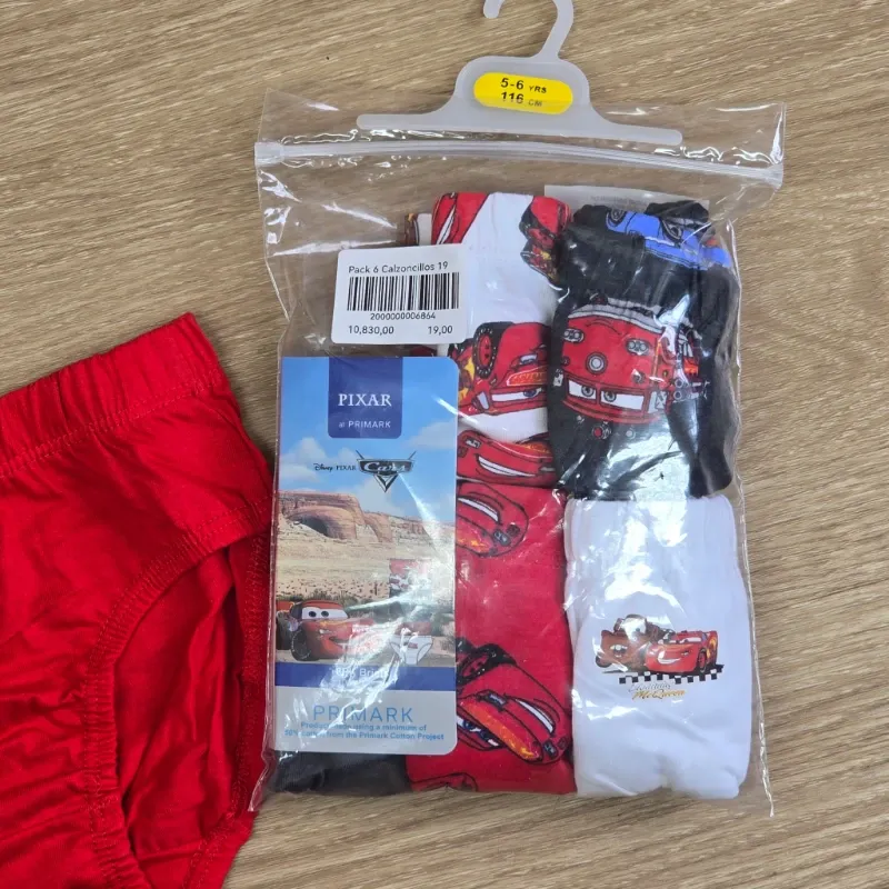 Pack 6 Calzoncillos del Rayo McQueen