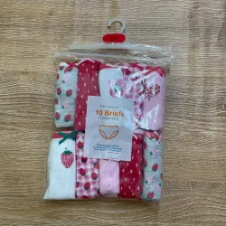 Pack de 10 blumers con fresitas