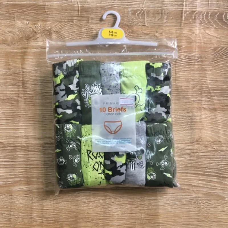 Pack de 10 calzoncillos color verde