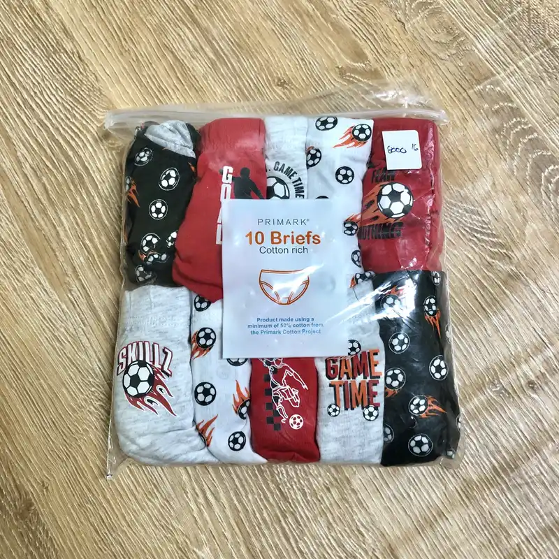 Pack de 10 calzoncillos con balones de fútbol 