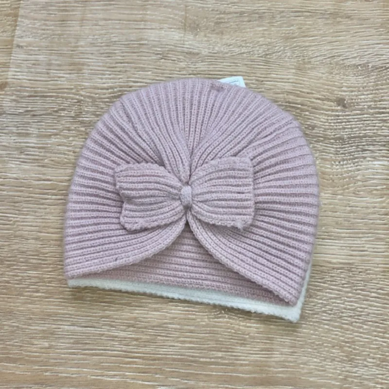 Pack de 2 gorros para bebé con lazo