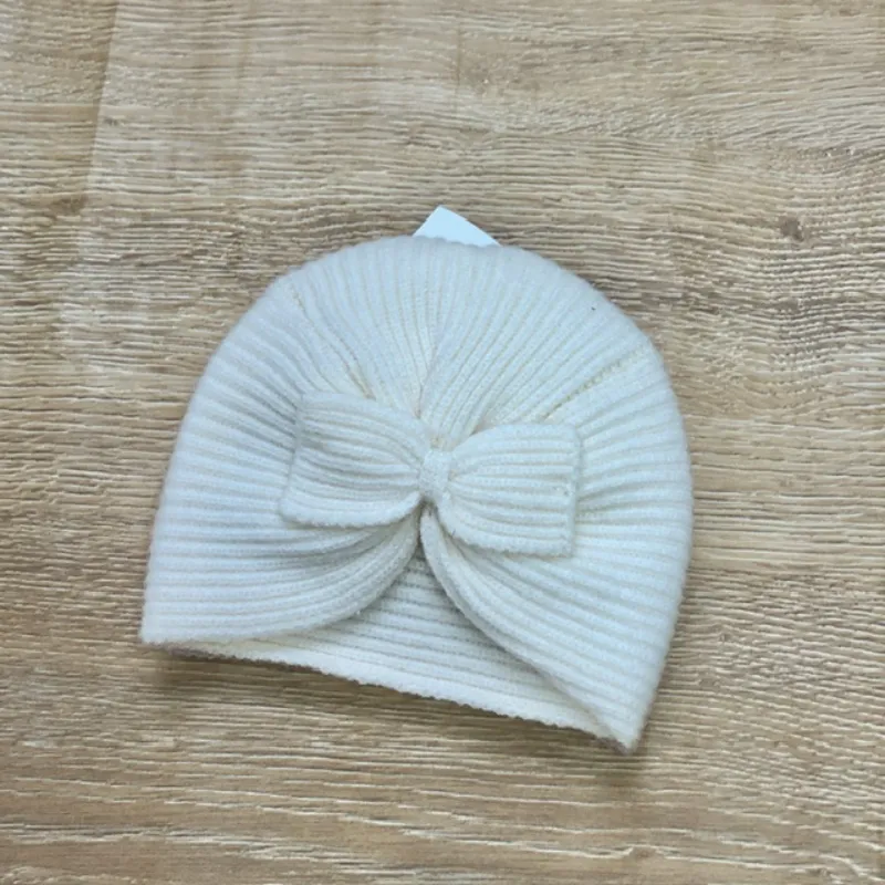 Pack de 2 gorros para bebé con lazo