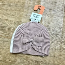 Pack de 2 gorros para bebé con lazo