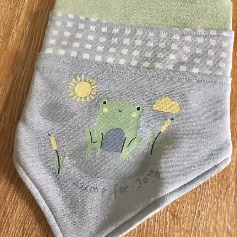 Pack de 3 baberos color azul y verde