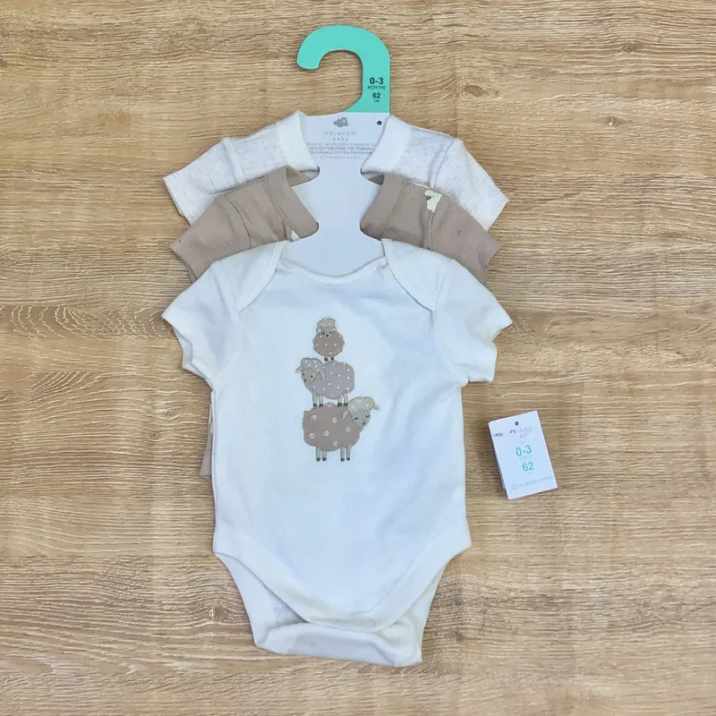 Pack de 3 bodies con ovejitas