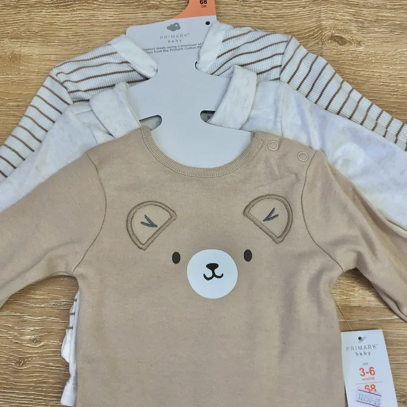 Pack de 3 bodies de mangas largas con