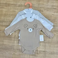 Pack de 3 bodies de mangas largas con