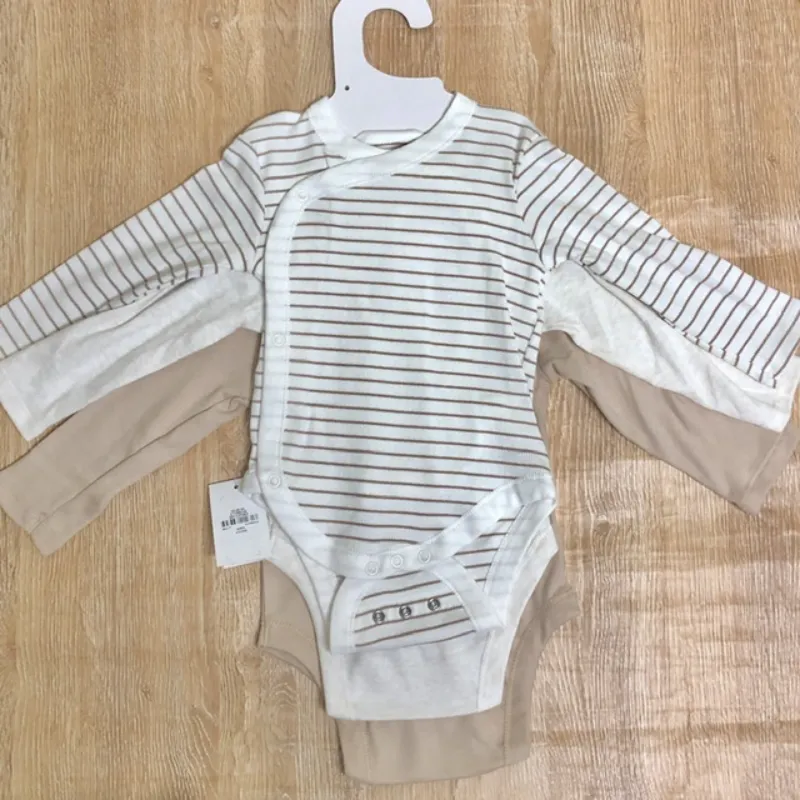 Pack de 3 bodys color marrón claro 