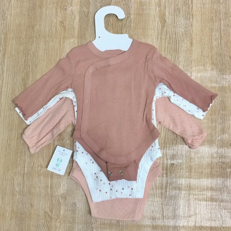 Pack de 3 bodys color salmón 
