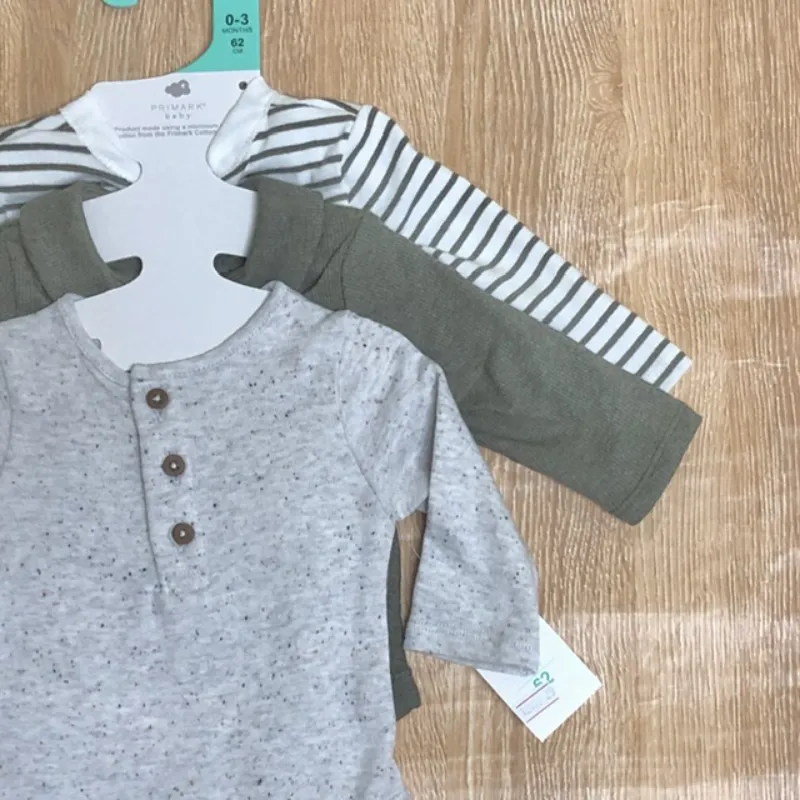 Pack de 3 bodys color verde 