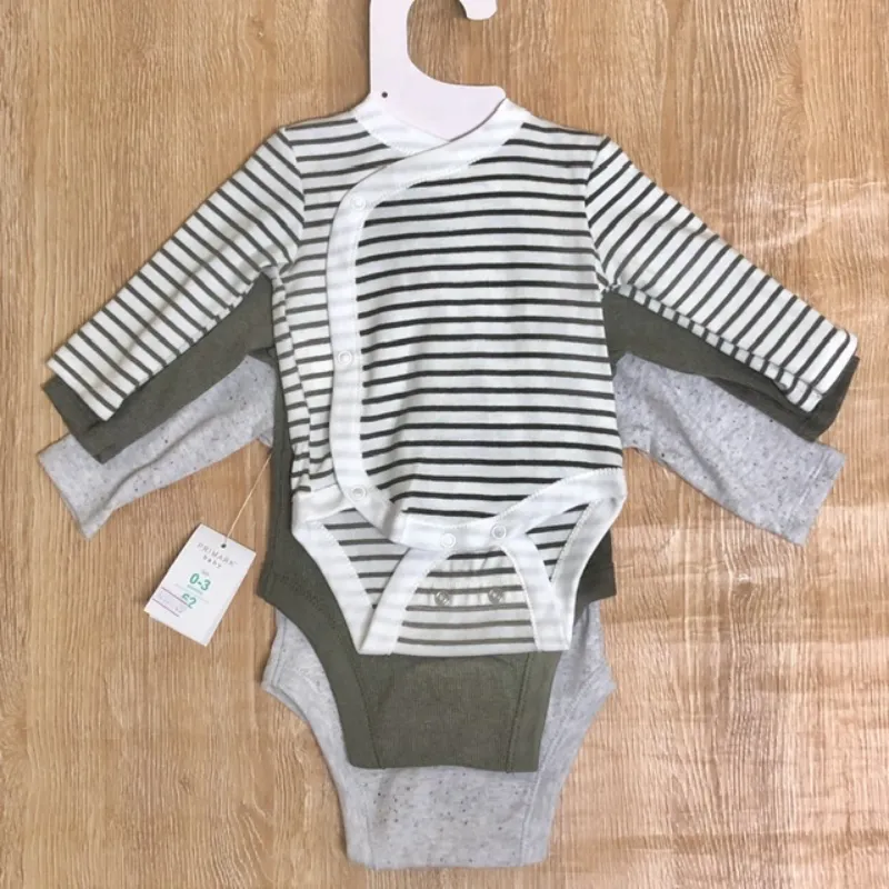 Pack de 3 bodys color verde 