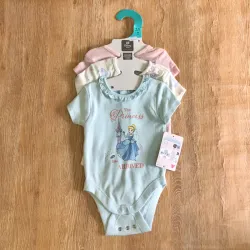 Pack de 3 bodys con princesas 